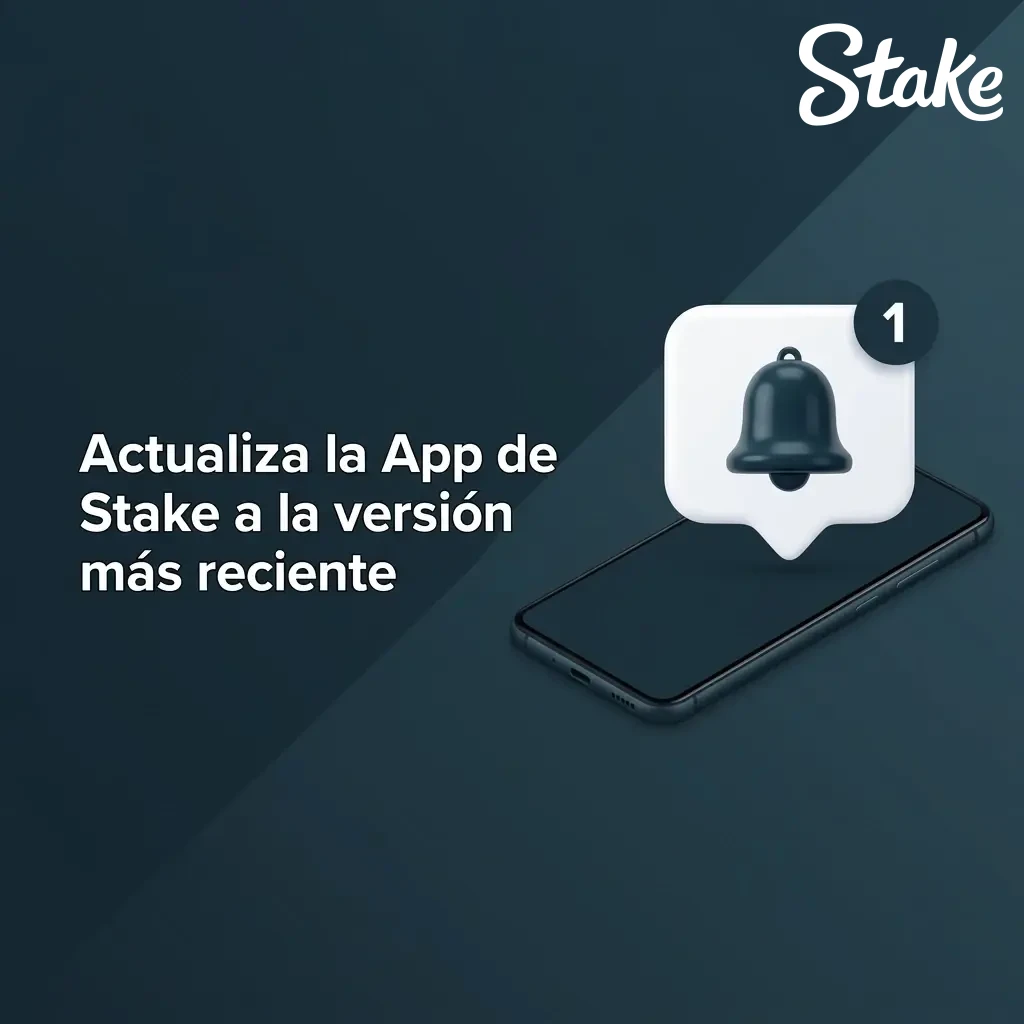 Aplicación móvil de Stake actualizándose automáticamente como PWA en un dispositivo móvil con la versión más reciente