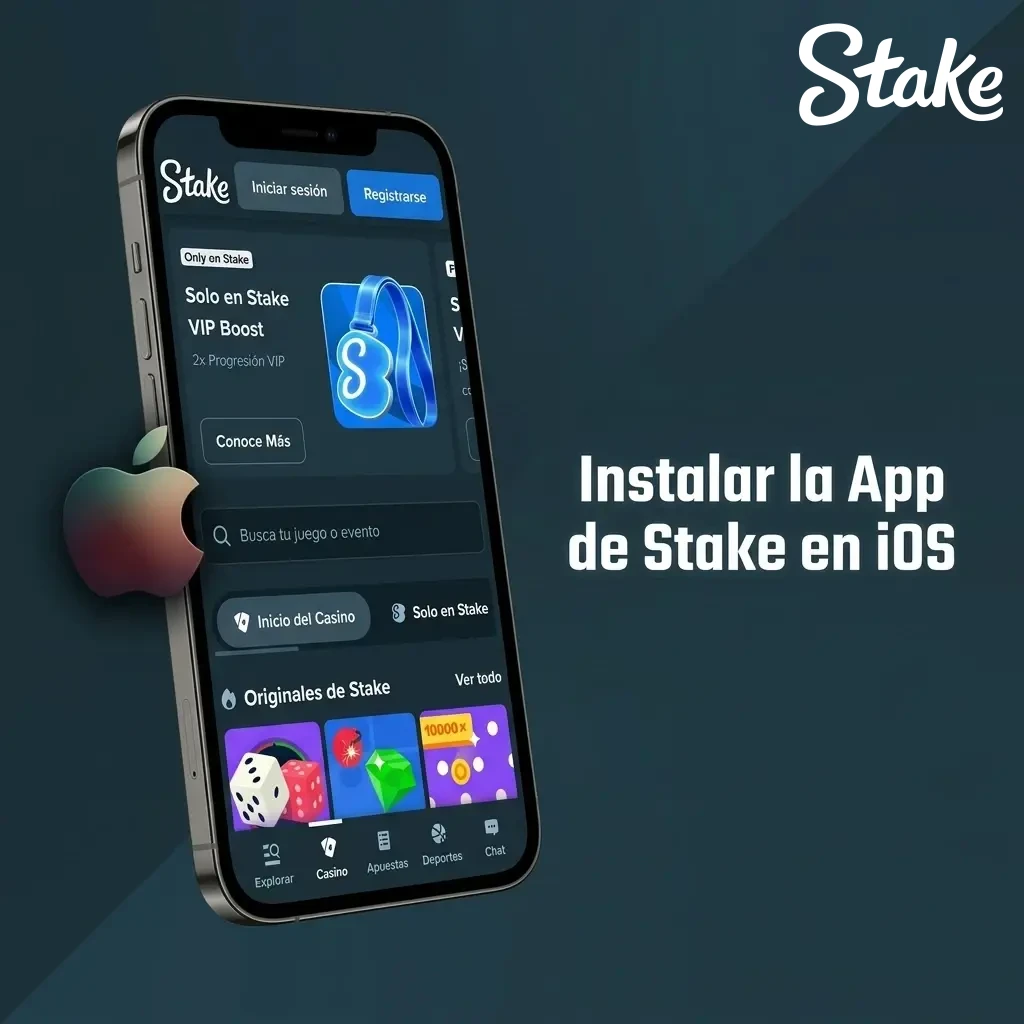 Guía para instalar la app PWA de Stake en iOS con Safari en iPhone y iPad desde la pantalla de inicio