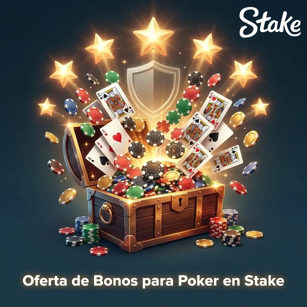 Bonos y recompensas para jugadores de poker en Stake, incluyendo sorteo semanal de 75,000 USD