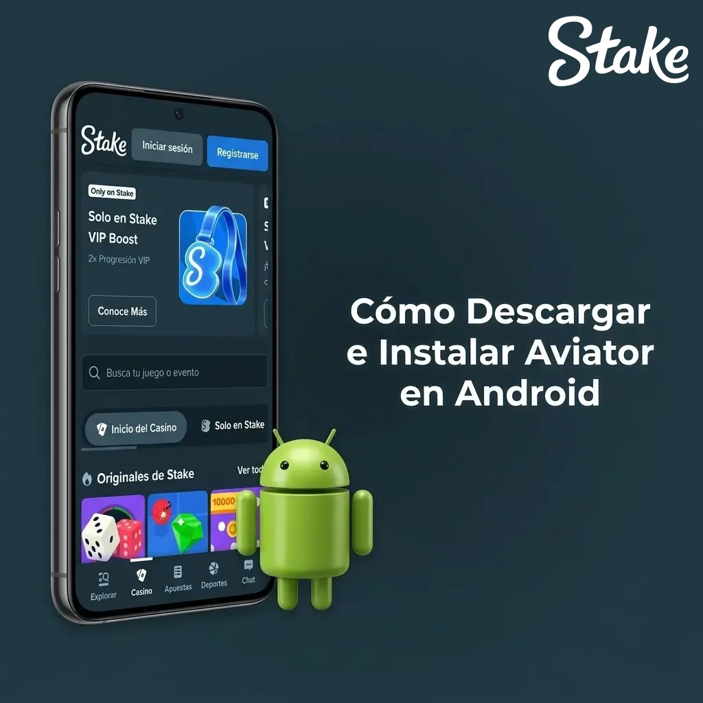 Pasos para descargar e instalar la app APK de Stake con Aviator en dispositivos Android