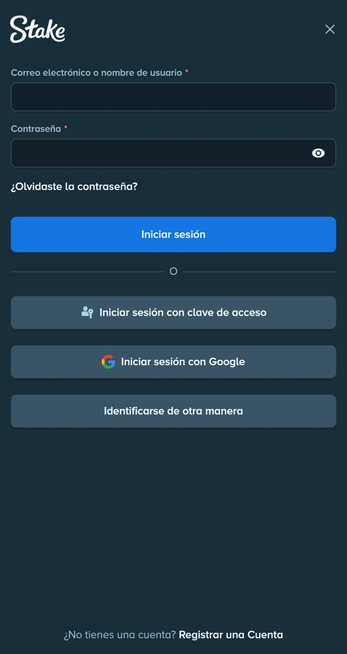 Inicia sesión en tu cuenta para empezar a hacer predicciones deportivas en Stake.